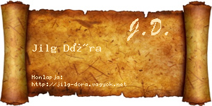 Jilg Dóra névjegykártya